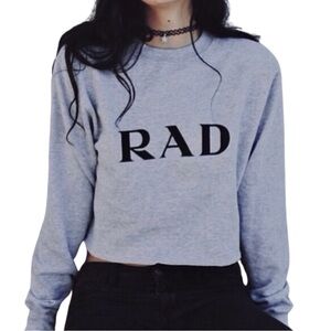 Brandy Melville Gray RAD Sweatshirt